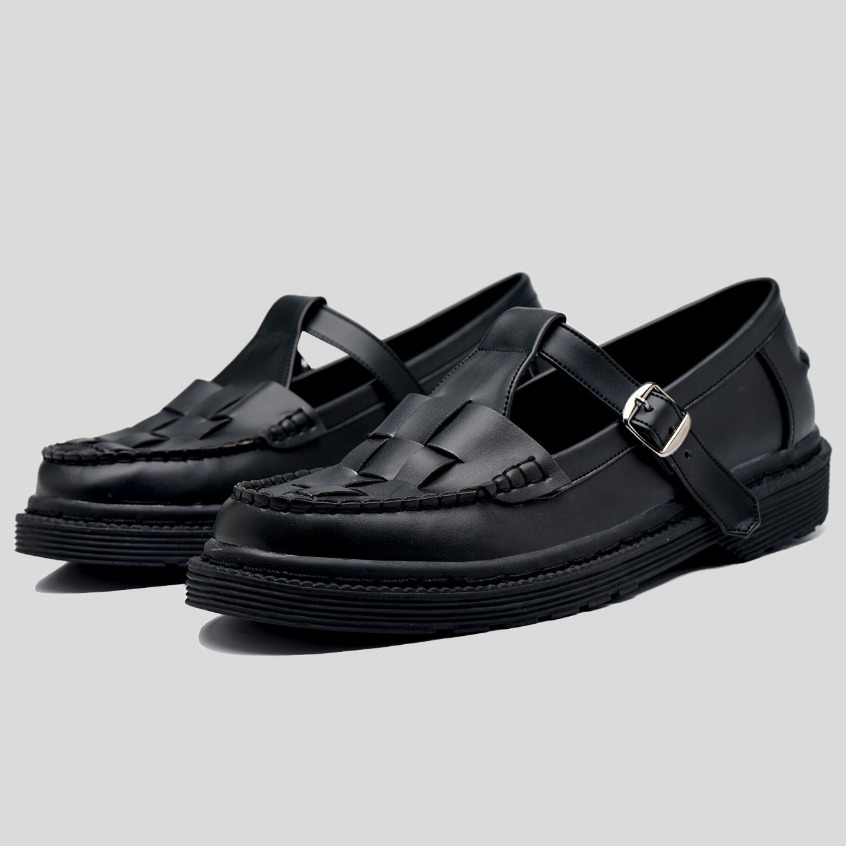 Navara Footwear - Sepatu Pria Formal Loafers Sporty Casual Hitam | NVR Debonaire 064