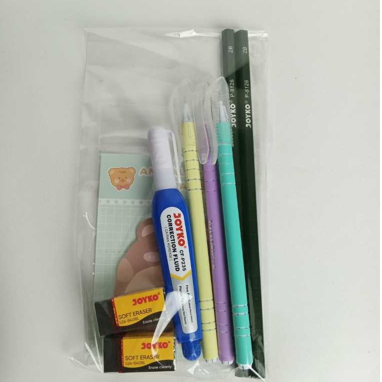 

paket alat tulis sekolah 2 set atk anak SD SMP SMA komplit murah kado hampers souvenir joyko 9 IN 1
