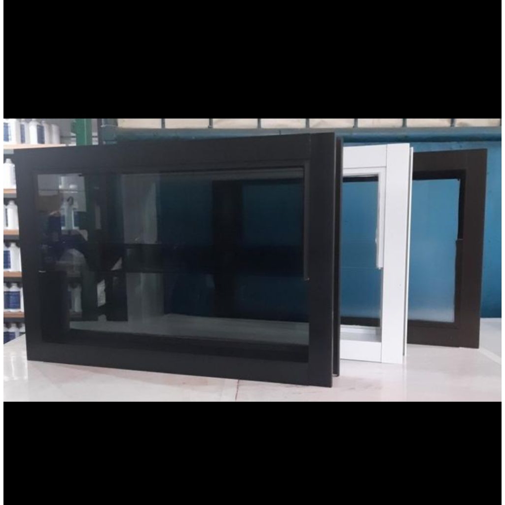 60x40cm Jendela Bouven Boven Zig Zag Kaca Silang/zig zag