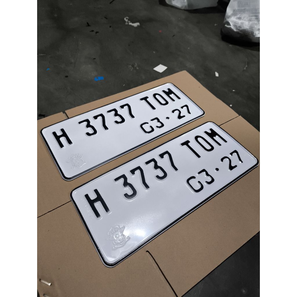 terbaru plat motor warna putih font terbaru asli samsat2PCS