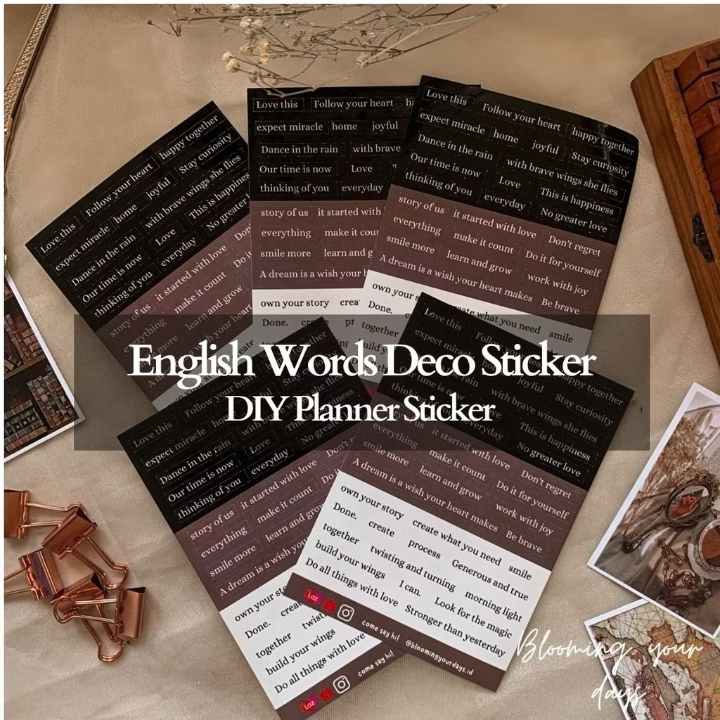 

[IFARA BEAUTE] English Deco Sticker Planner Scrapbook Sticker Stiker