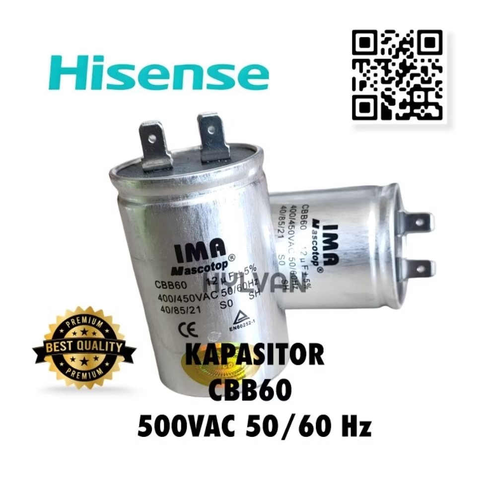 KAPASITOR MESIN CUCI HISENSE 1 TABUNG TOP LOADING