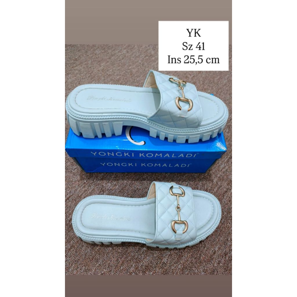 Yongki Komaladi Sky Blue Sandal Wedges 41