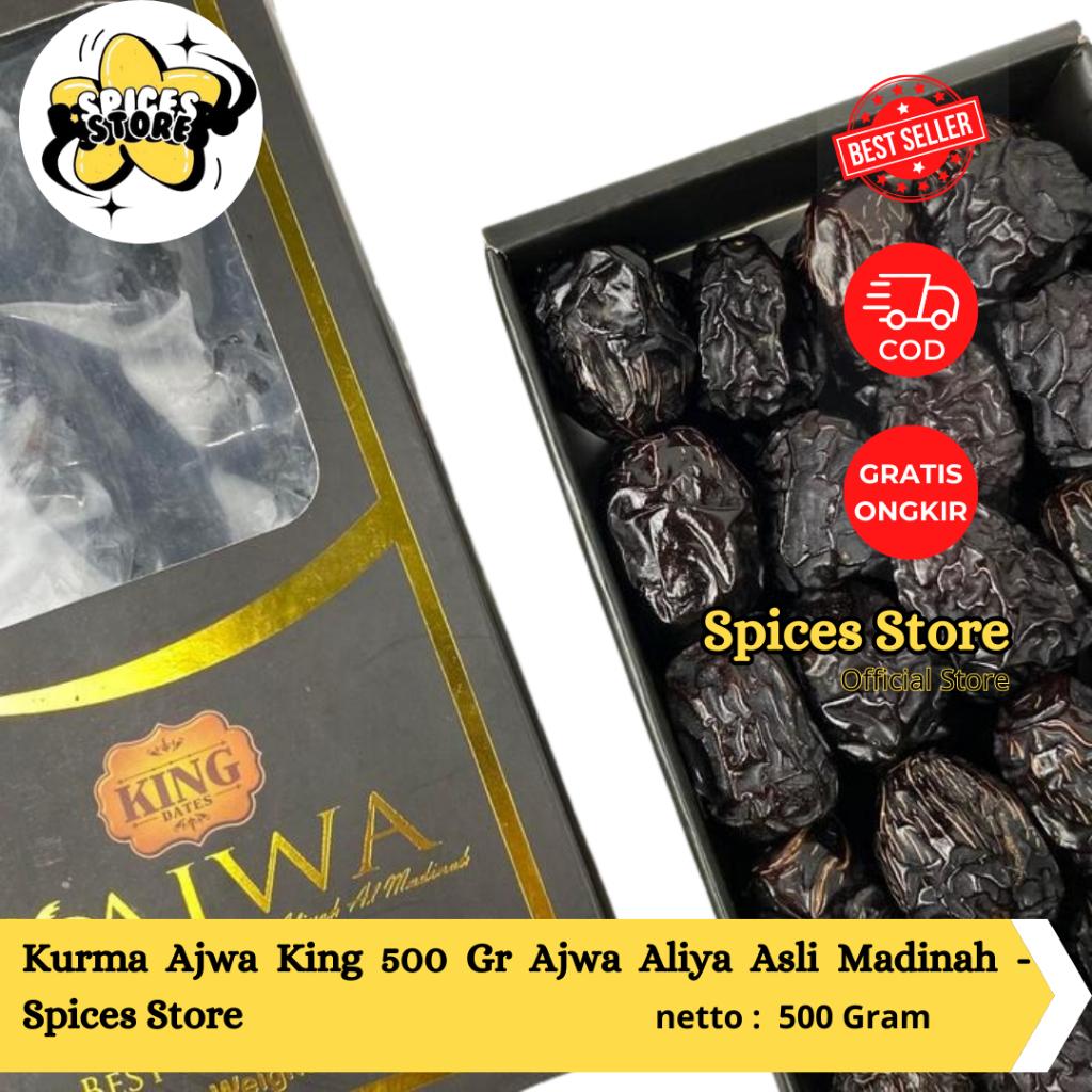 

Buah Kurma Ajwa King 500 Gr Ajwa Aliya Asli Madinah- Spices Store - Kurma Murah Lembut