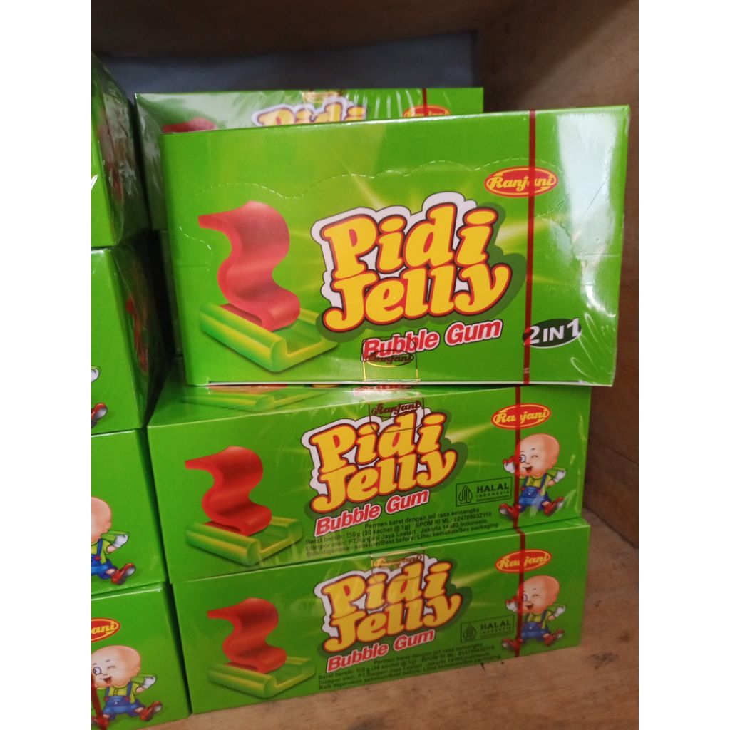 

PIDI JELLY BUBBLE GUM PACK ISI 30 PCS