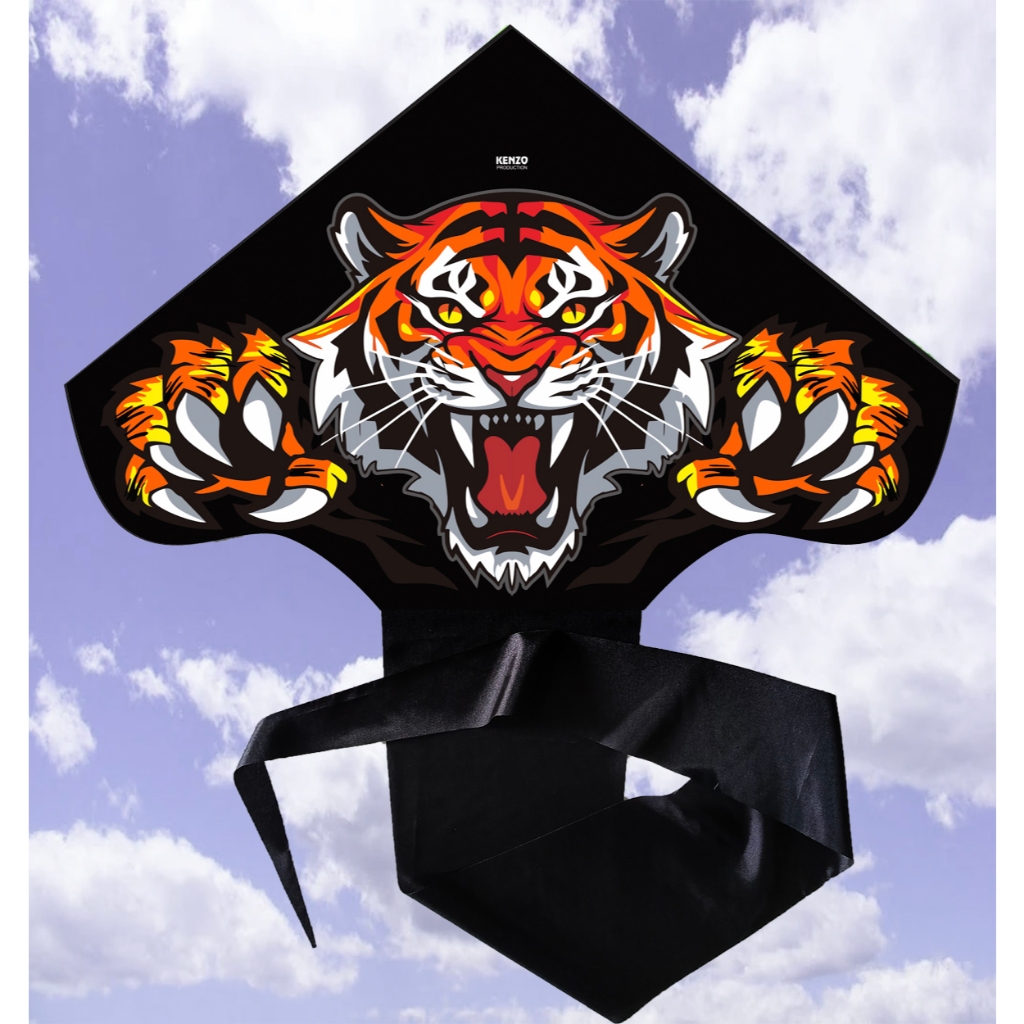 layangan kain motif macan