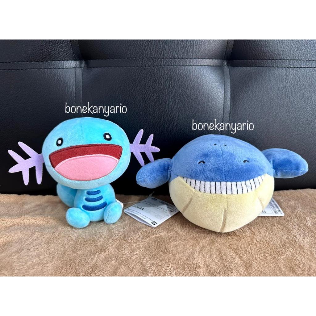 Boneka Pokemon Wooper Wailmer Soft Blue Plush Original Banpresto Bandai Jepang Water Pikachu Toreba