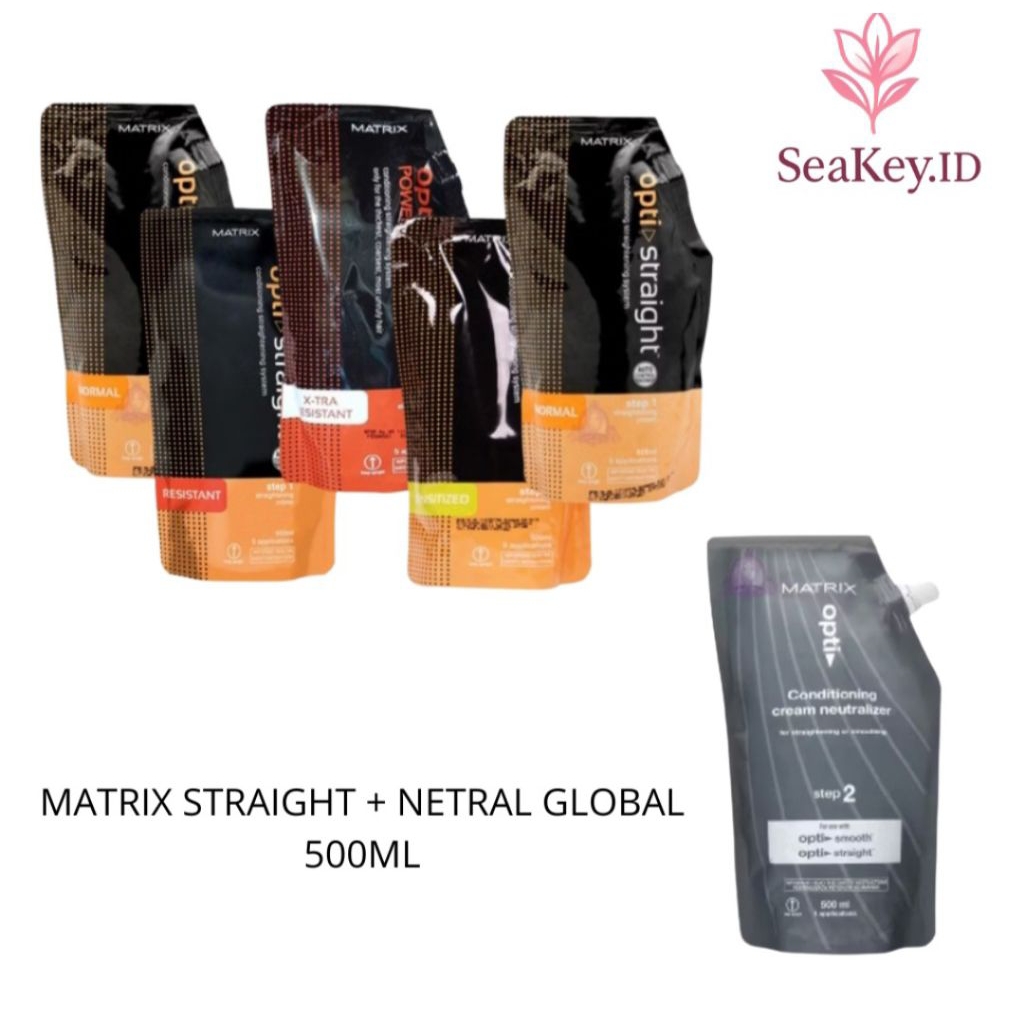 Moukey | Smoothing Matrix Step 1 dan 2 untuk meluruskan rambut | Matrix Step 1 ukuran 500 ml & Netra