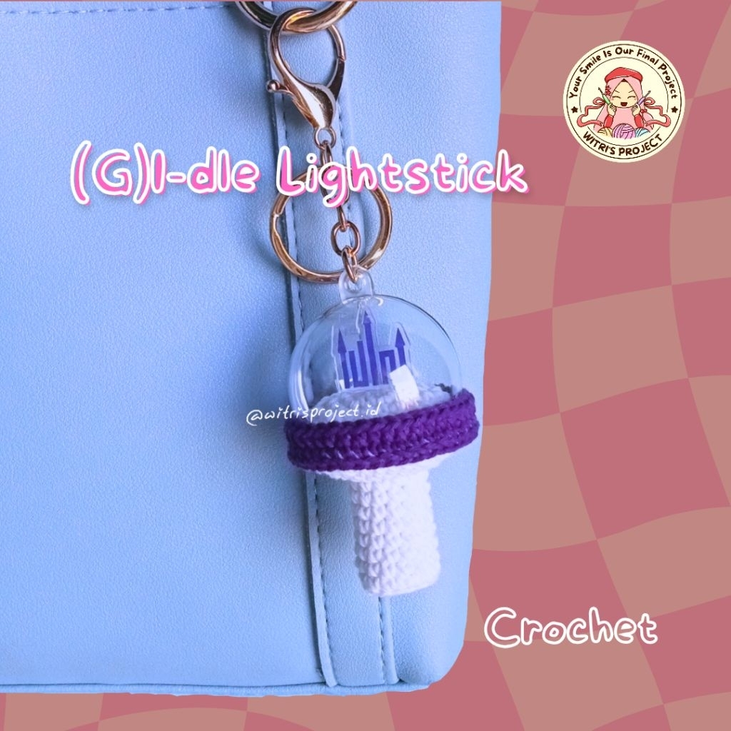 WITRI'S PROJECT Gantungan Kunci Lightstick (G)i-dle Gidle Rajut