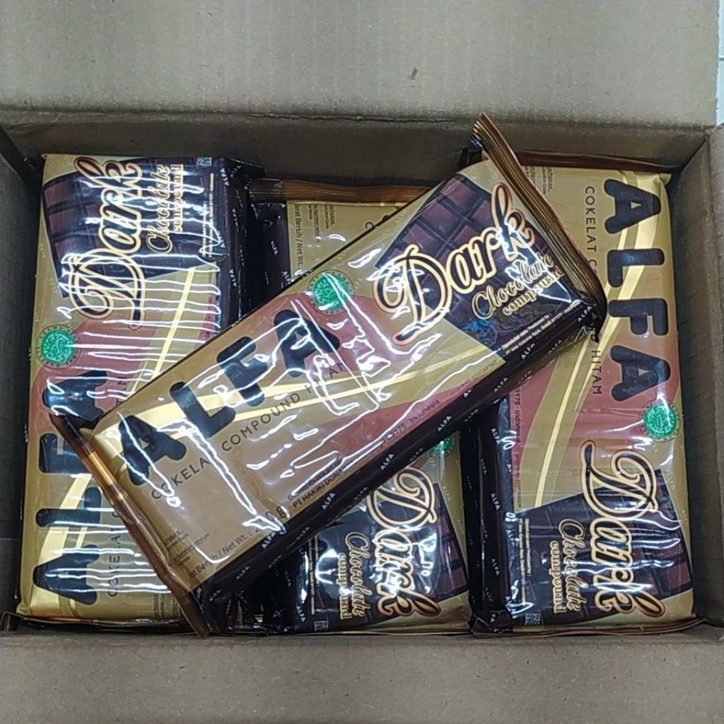 

Ecer Alfa Dark Chocolate batang 250gr/Cokelat Compound hitam
