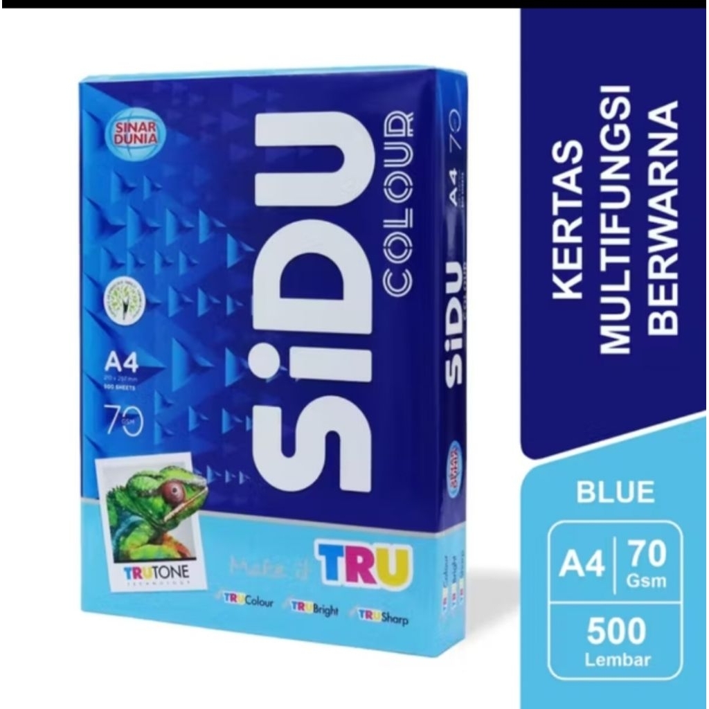 

HVS A4 70 GR WARNA SIDU ( HARGA 1 RIM )