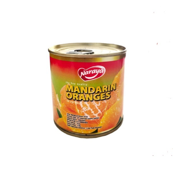 

NARAYA MANDARIN ORANGES IN SYRUP 312GR CANNED BUAH JERUK DALAM SIRUP KALENGAN HALAL