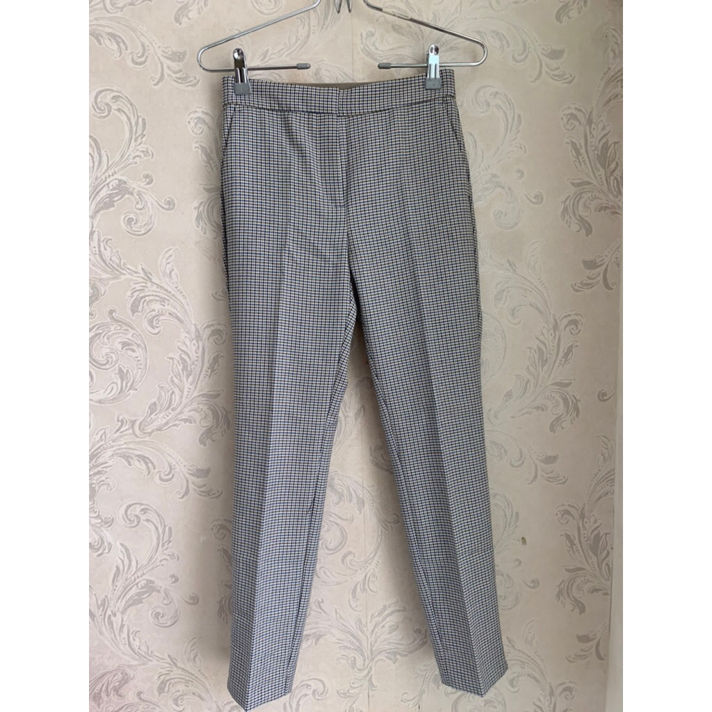 Zara Soft Ankle Gingham Pants