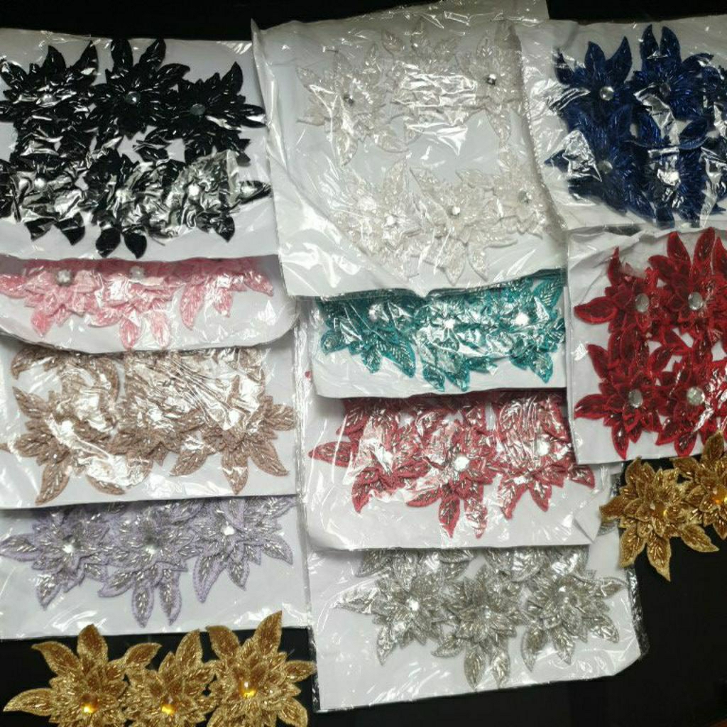 APLIKASI BORDIR BUNGA PAYET DIAOMOND