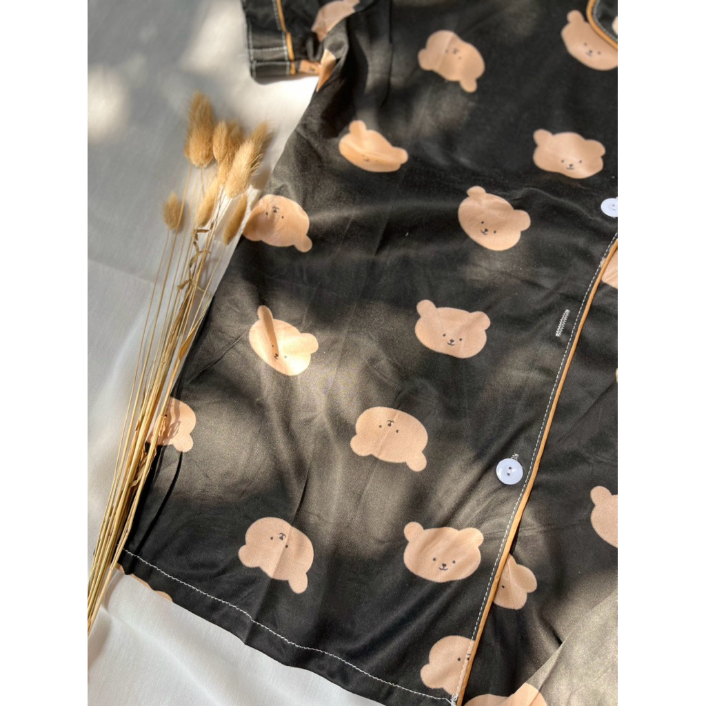 Baju Tidur Wanita Piyama Cewek Set Kemeja Lengan Pendek Celana pendek hotpant Korea style Dewasa Pre