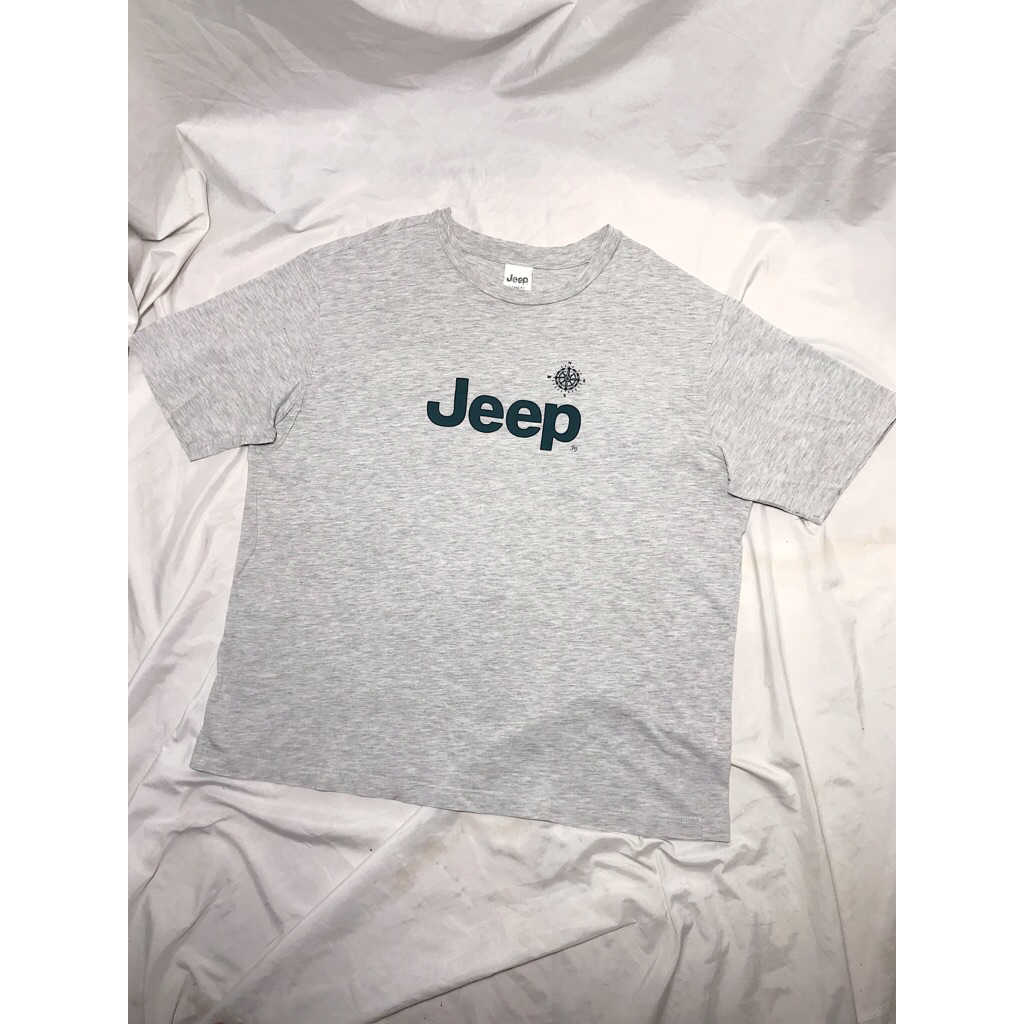 Nego Boskuu > Jeep Logo Classic Fit T-Shirt Original - Misty Light Grey (Outfit/Pakaian)|Preloved/2n
