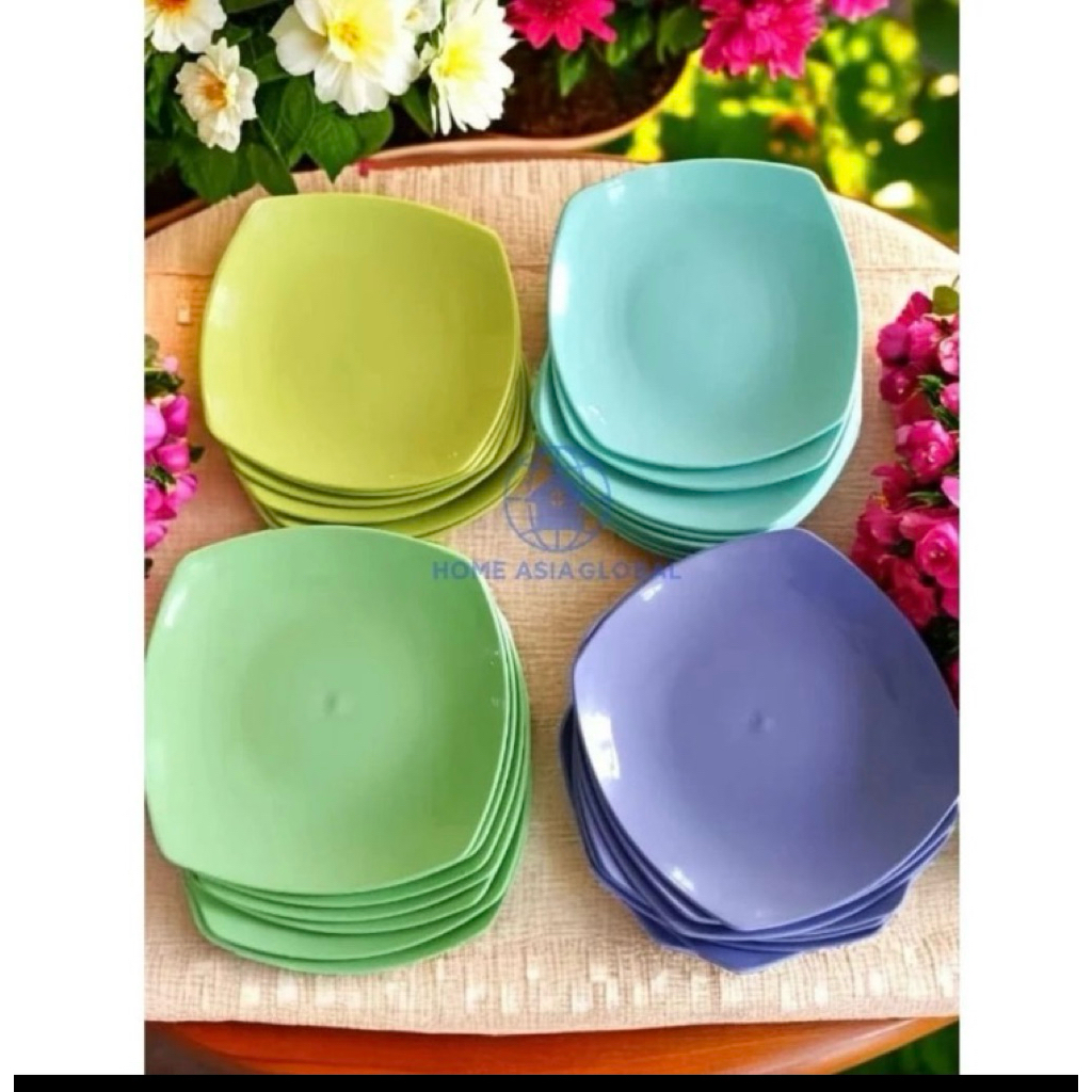 Piring makan plastik ukuran Besar / piring makan estetik / Piring makan kekinian / piring Makan plas