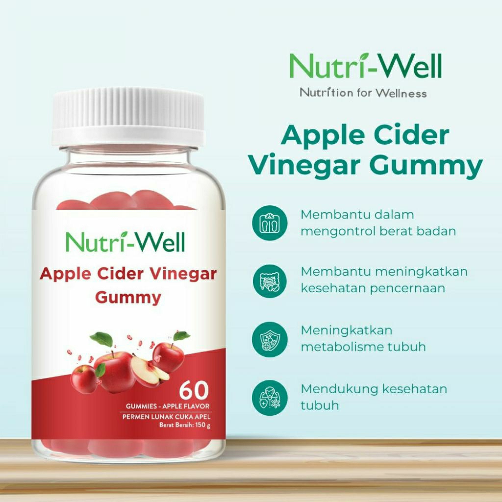 

Nutriwell - Apple Cider Vinegar - 60 Gummy