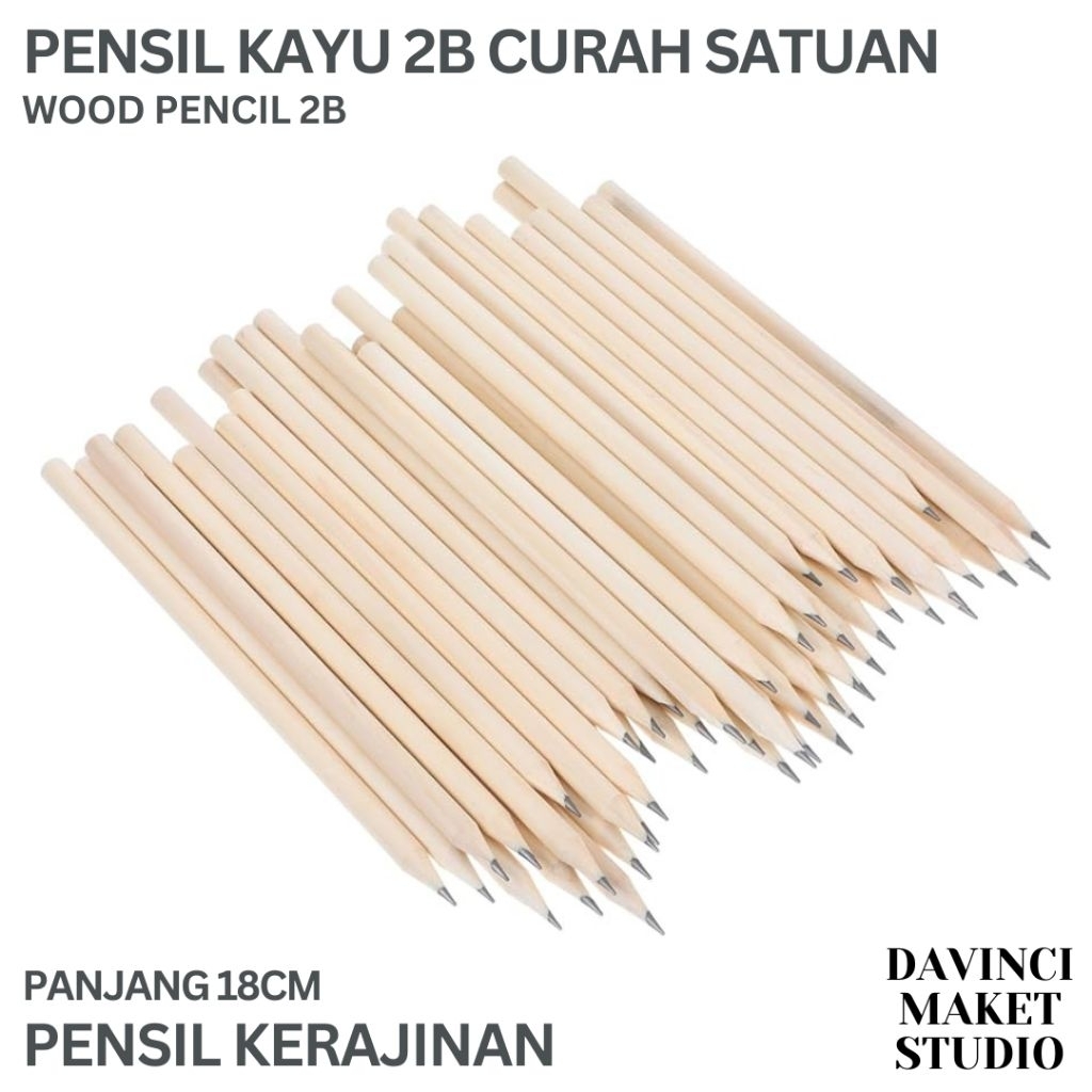 

Pensil Kayu 8mm 180mm - Wood Pencil Curah Bahan Tiang Balok Kayu Maket Diorama