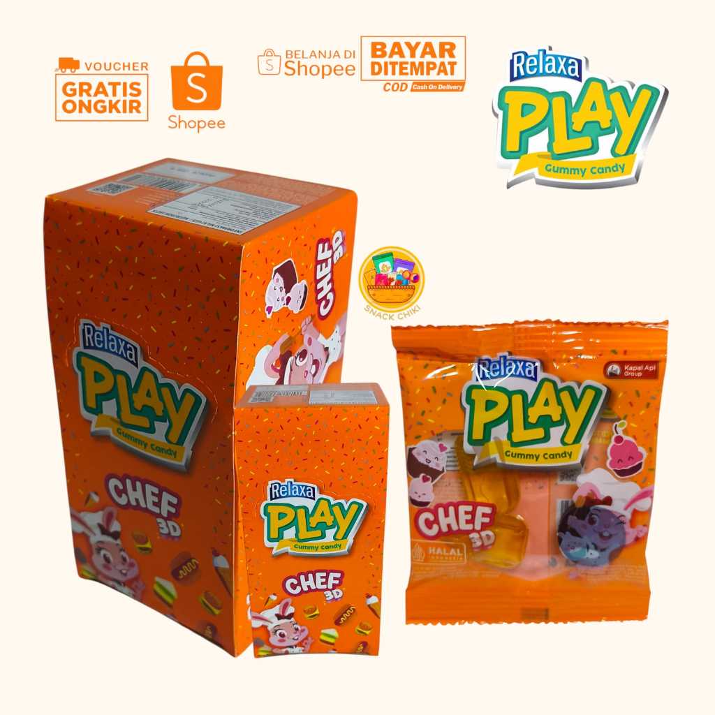 

YUPI RELAXA PLAY CHEF 3D GUMMY CANDY 1 BOX 12 PCS