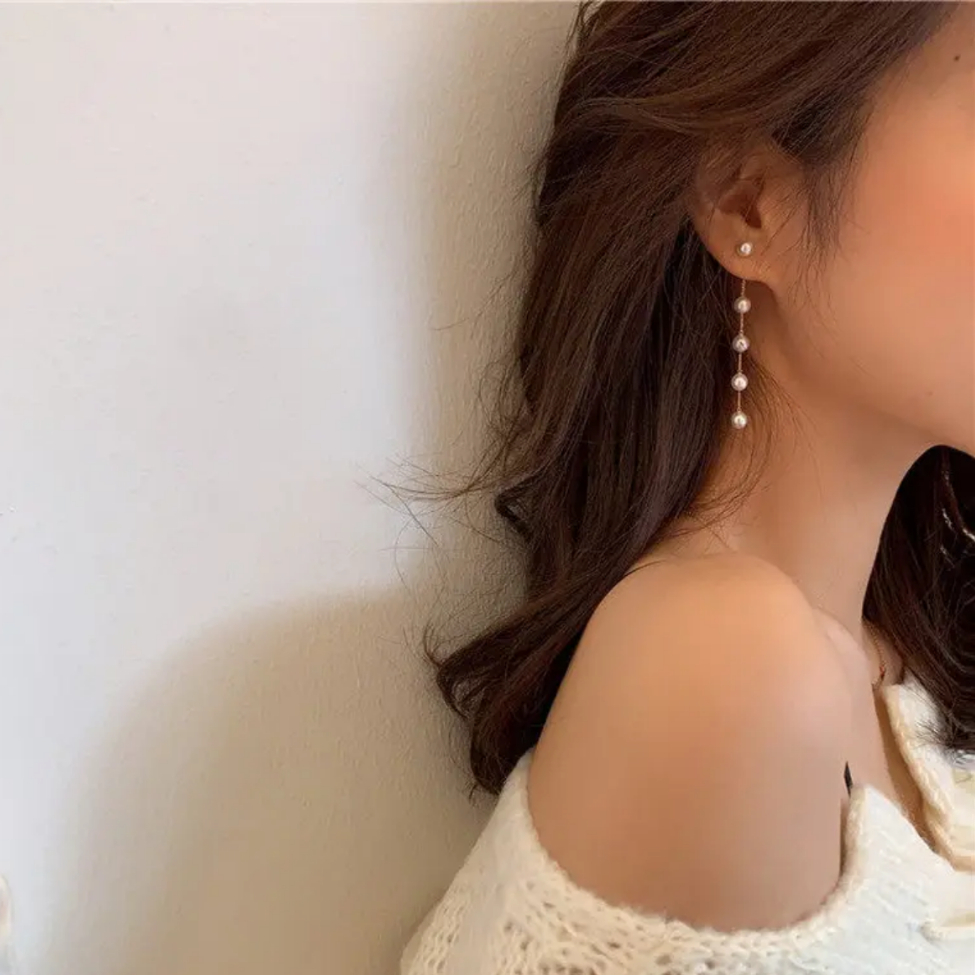 Betterstuff21 - Distance Pearl Earrings / Anting Mutiara Distance / Anting Drakor / Anting Simple / 