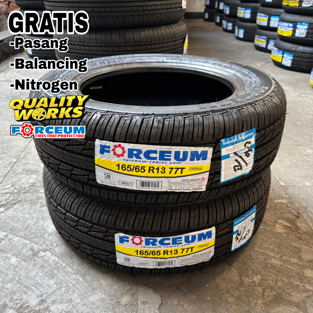 BAN MOBIL 165 65 R13 FORCEUM TRIDEKA - BAN RING 13 UKURAN 165/65 R13 TUBLLES