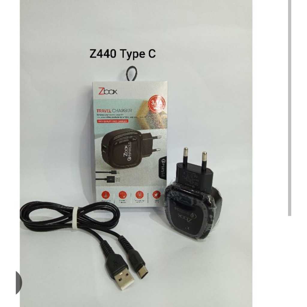 CHARGER Zbox Z440 1usb + kabel type-C Qualcomm 3.1A suport fast charging