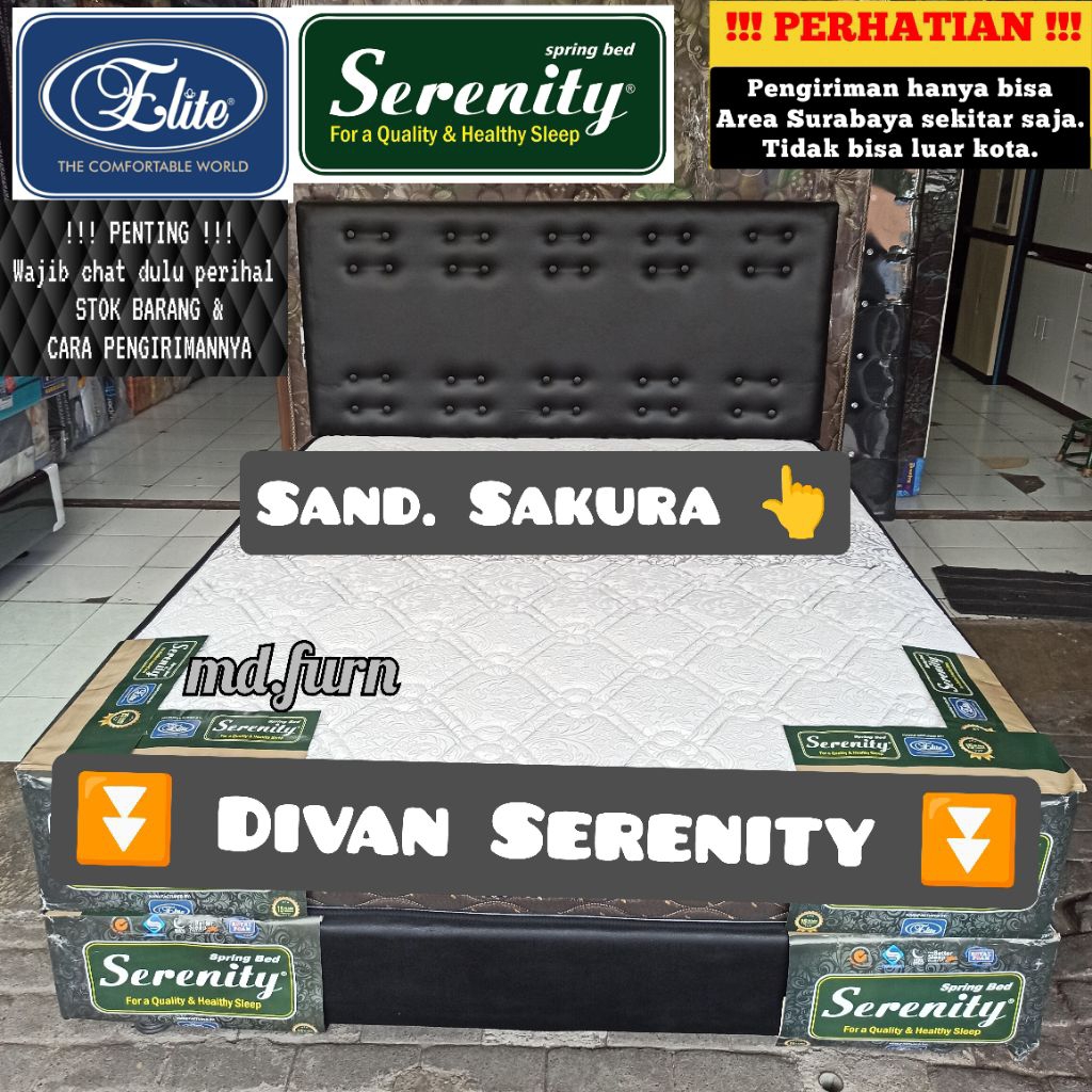 Divan Elite Serenity & Sandaran Elite Serenity ( dipan sandaran saja , tanpa kasur ) 120 / 140 / 160