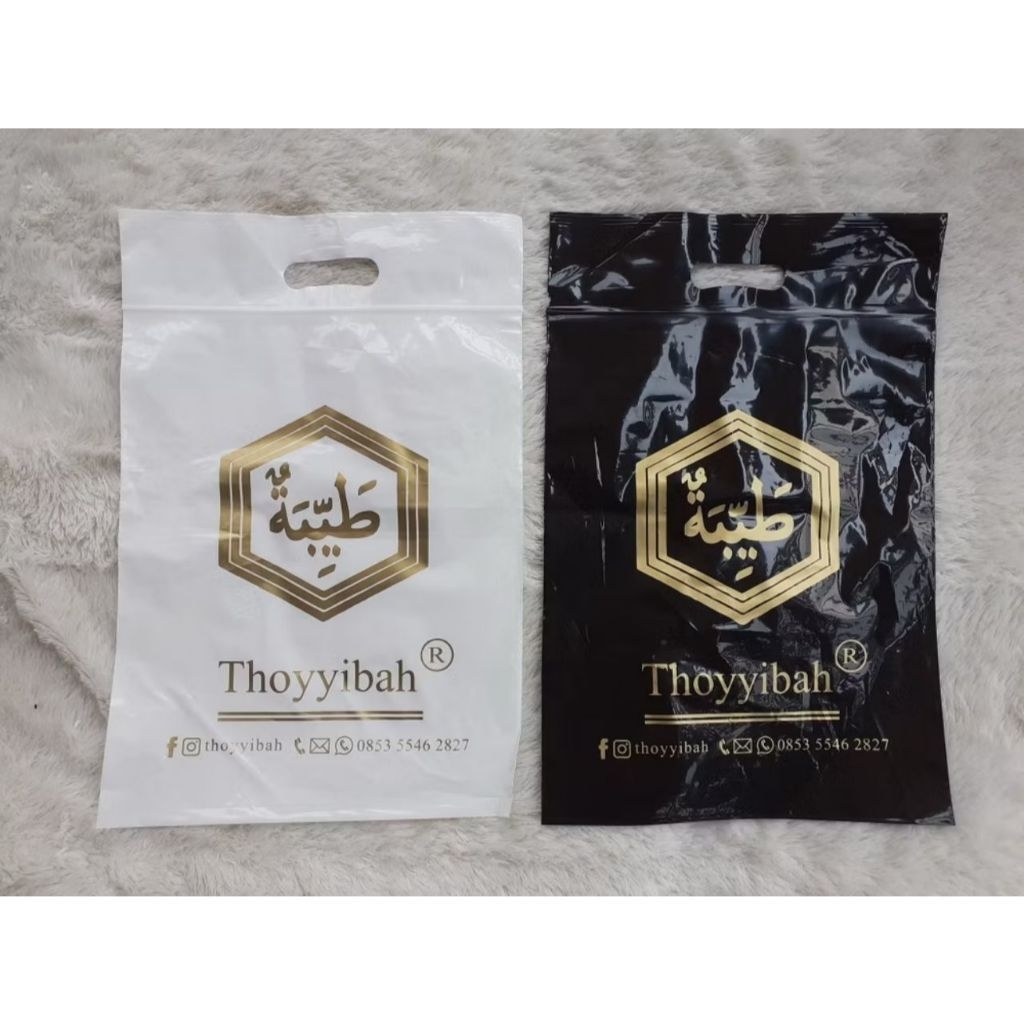 Plastik Pe Klip Plong /Free desain/Minimal 200 pcs/plastik packaging pakaian/plastik sablon/kantong 