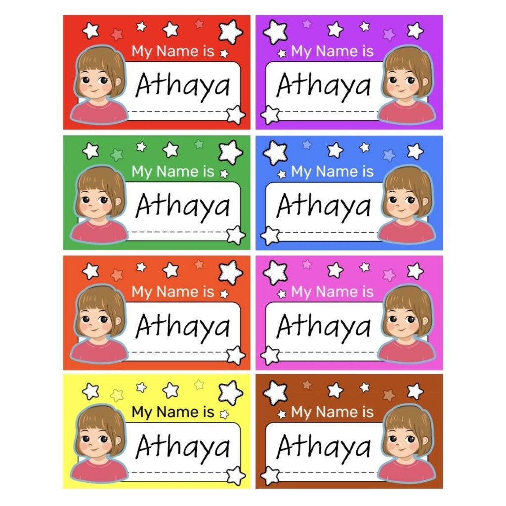 

Sticker Nama Anak Custom Unik Tidak Pasaran