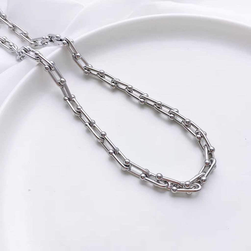 kalung titanium pria/wanita fashion rantai besar