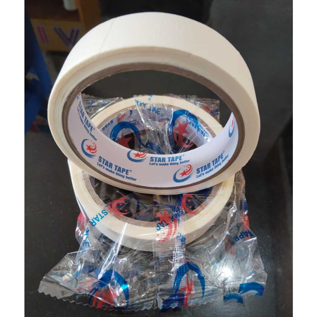 

Masking lakban kertas 24 mm x 15 yard star tape-1 pcs