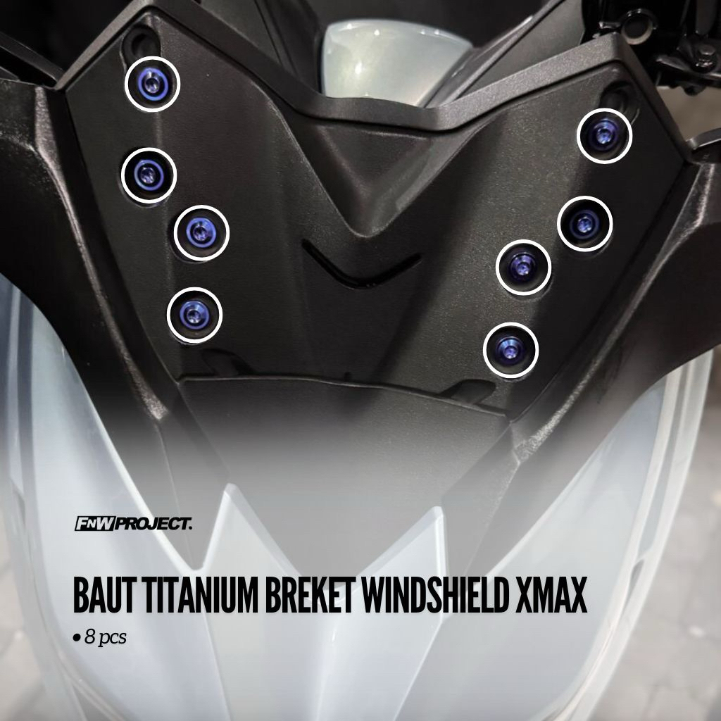 BAUT TITANIUM BREKET WINDSHIELD XMAX