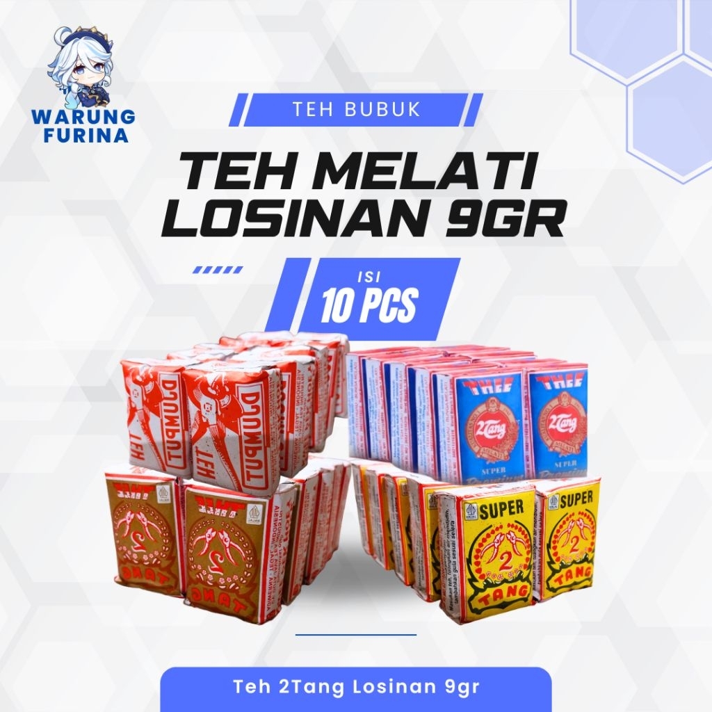 

Teh Melati 2Tang 9gr [ISI 1 PACK / 10 PCS] Teh Bubuk Best Quality