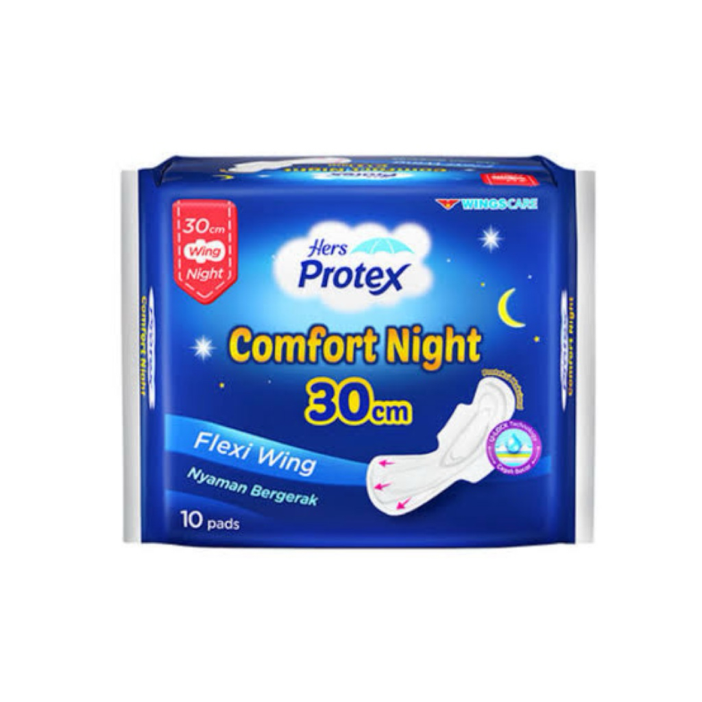 ❣️ZR❣️Pembalut hers protex comfort night 30-Pembalut hers sayap