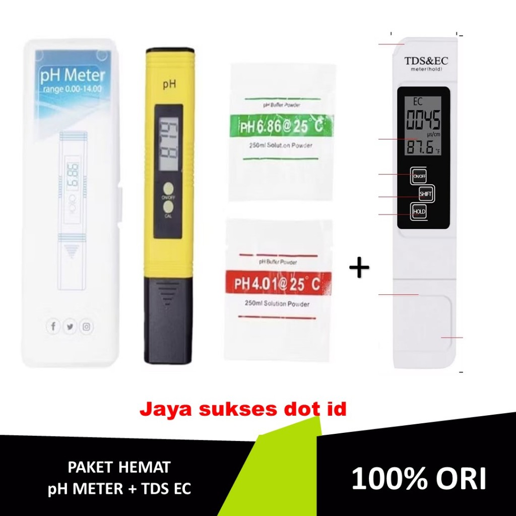 PH Meter dan TDS EC (PAKET) TDS Meter dan PH Meter PH Tester PH Meter Digital TDS EC
