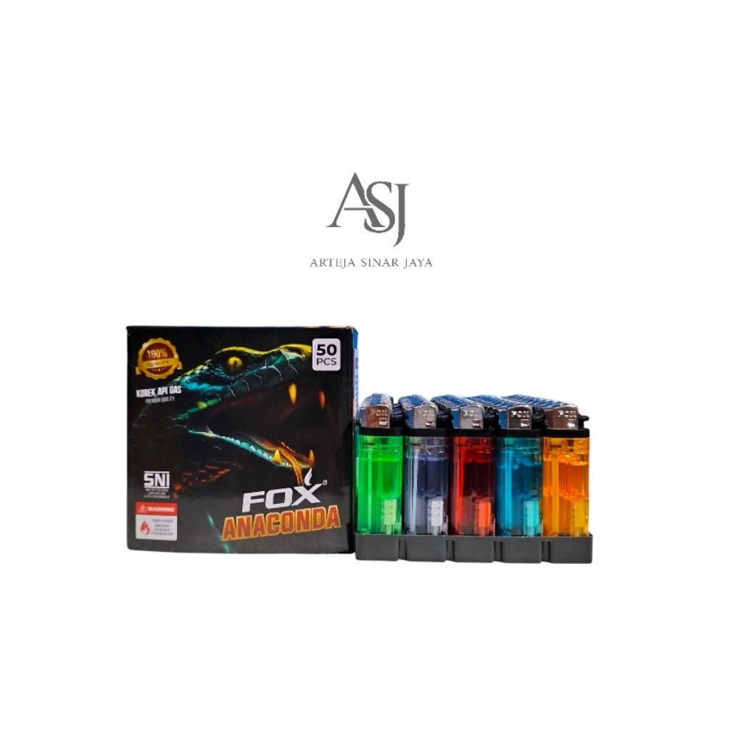 Korek Gas Senter / Korek Lampu 50 Pcs Fox (1Box)