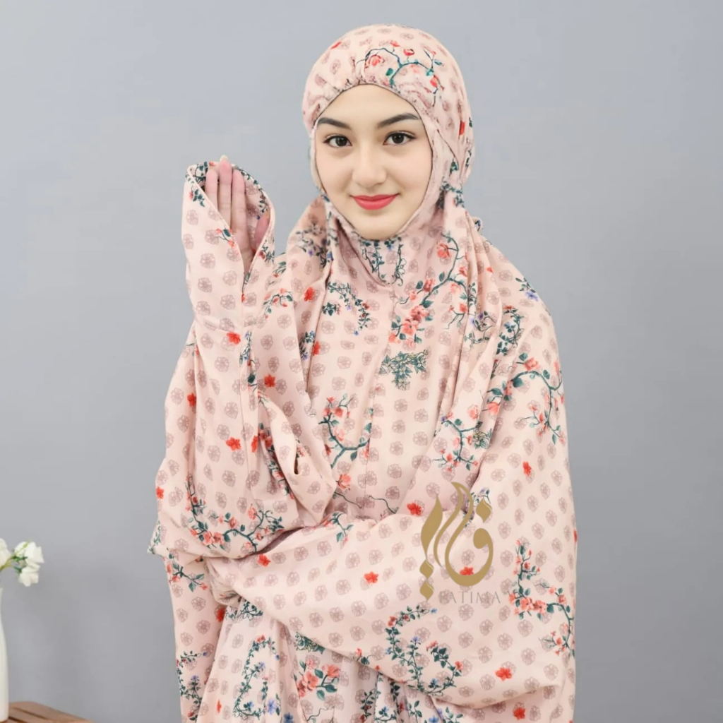 FATIMA Mukena traveling katun motif bunga