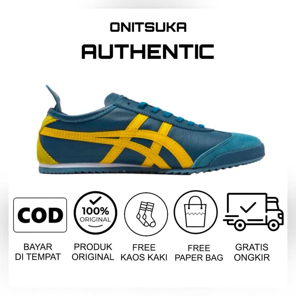 Sepatu onitsuka japan blue yellow sepatu wanita sepatu pria unisex original