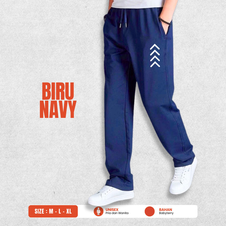 Celana Training Pria / Celana Panjang Pria / Jogger Pants Korean Baby Terry Tebal