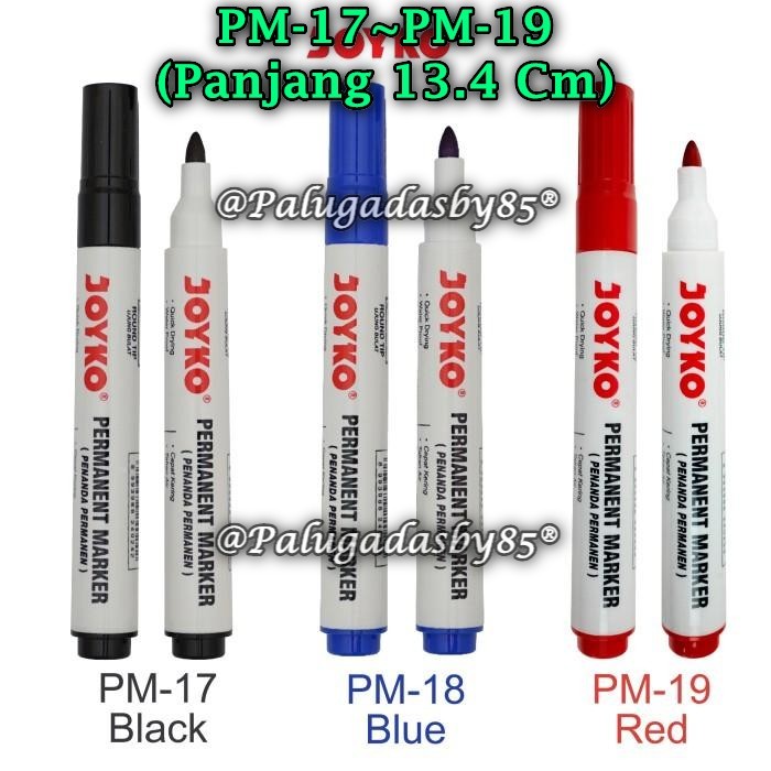 

(1 Biji) Permanent Marker JOYKO PM-17 PM-18 PM-19 / Joyko Spidol Permanen Round Tip (1 Biji)