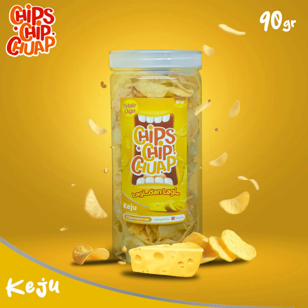 

Keripik Kentang | Chips Chip Chuap Keju | 90 gr | Kriuk | Renyah
