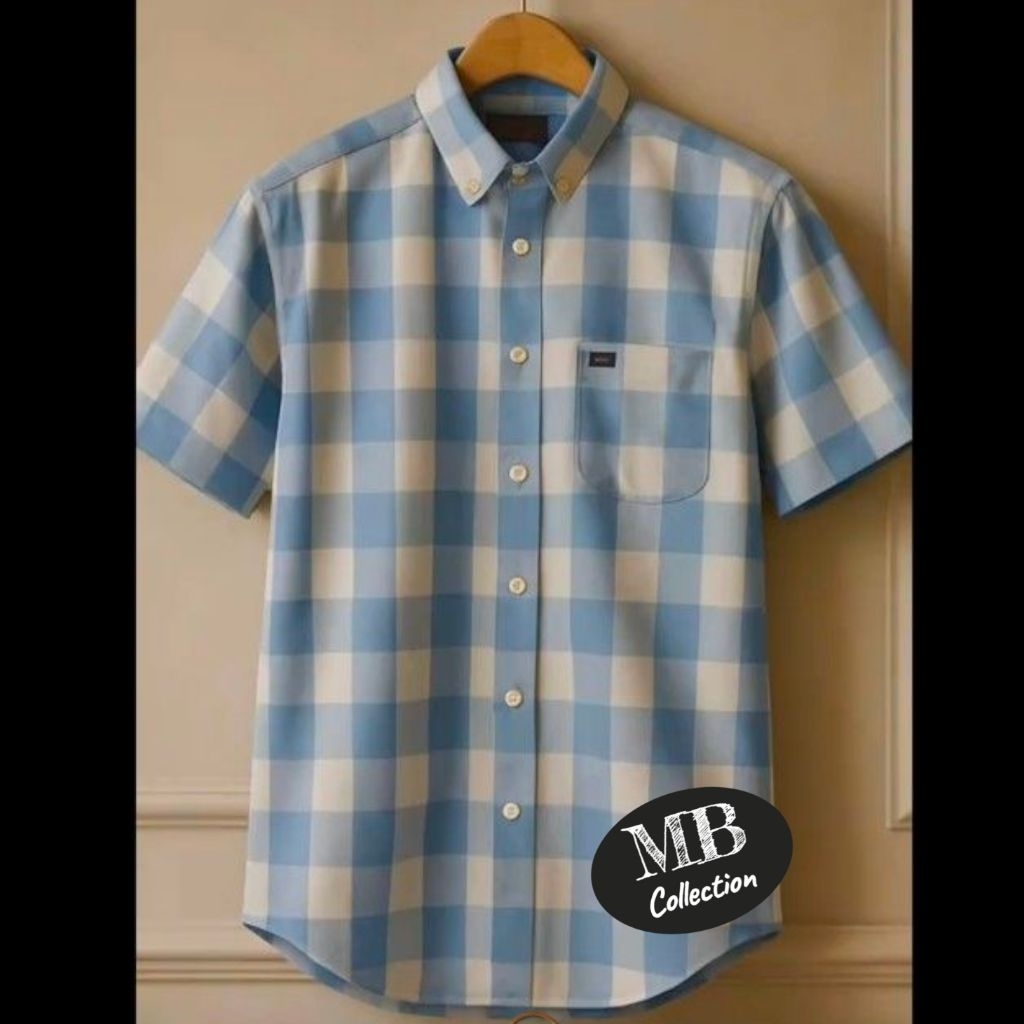 Kemeja Flanel Lengan Pendek Pria Dewasa Kemeja Kualitas Distro Tebal Halus