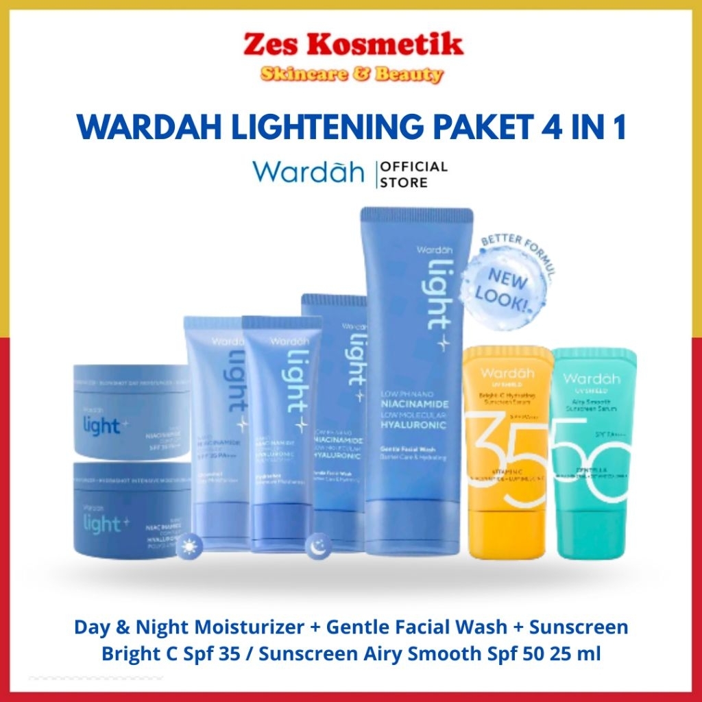 Wardah Paket Lightening + Sunscreen 4in1