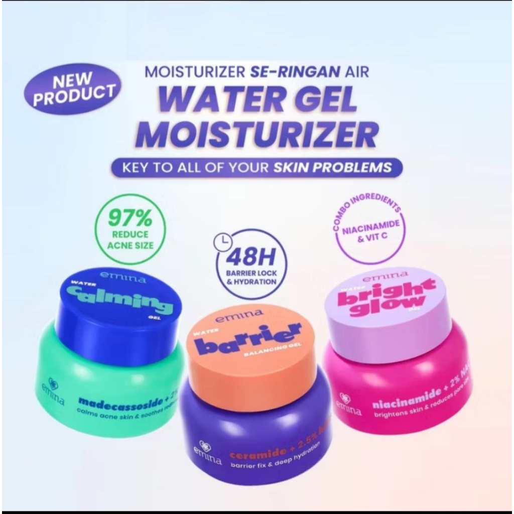 [100%ORI] Emina Moisturizer Bright Glow/Calming/Barrier 30gr