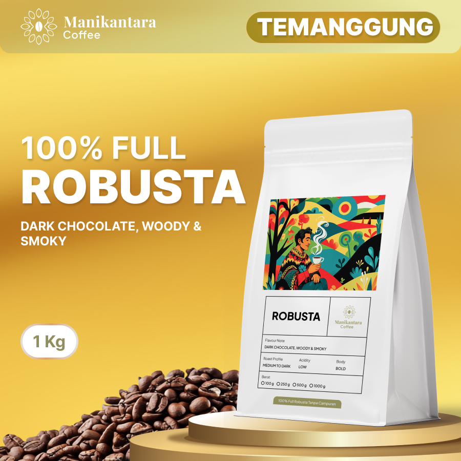 

MANIKANTARA Kopi Bubuk Robusta 1kg Murni 100% Premium Tanpa Campuran Apapun