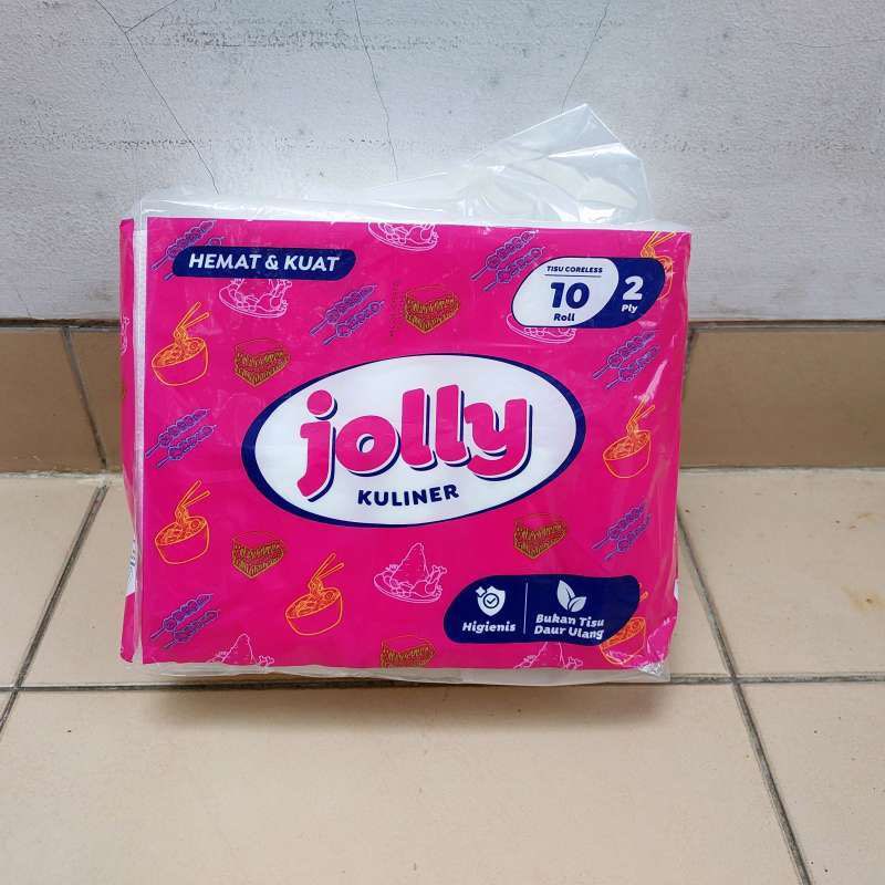 Tissue Jolly Coreless - Tissue Gulung - Tissue Roll - Jolly - ISI 10 Roll