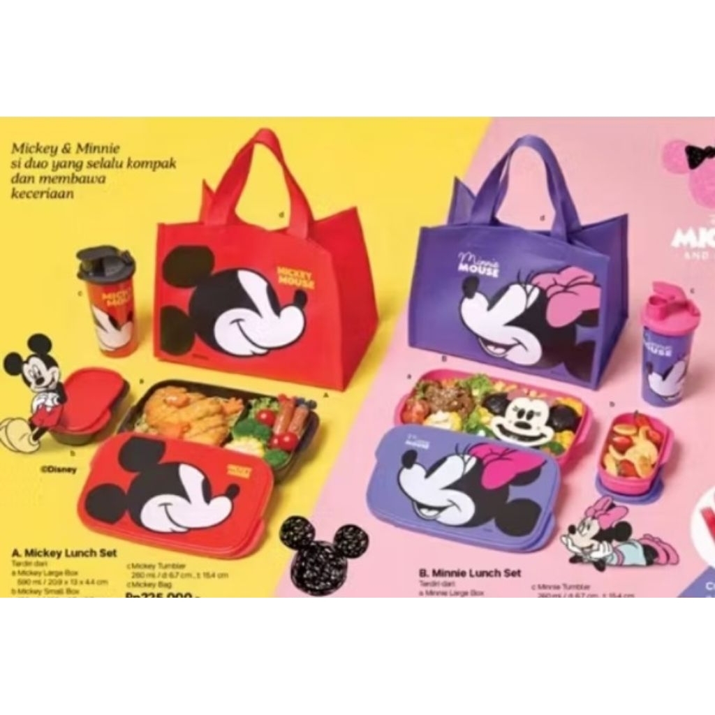 Mickey & minnie Lunch set