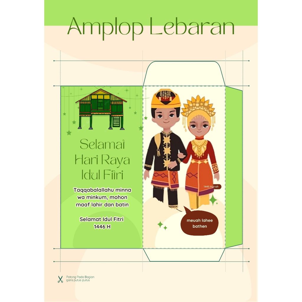 

(ACEH) AMPLOP LEBARAN SERI ADAT (ISI 100)