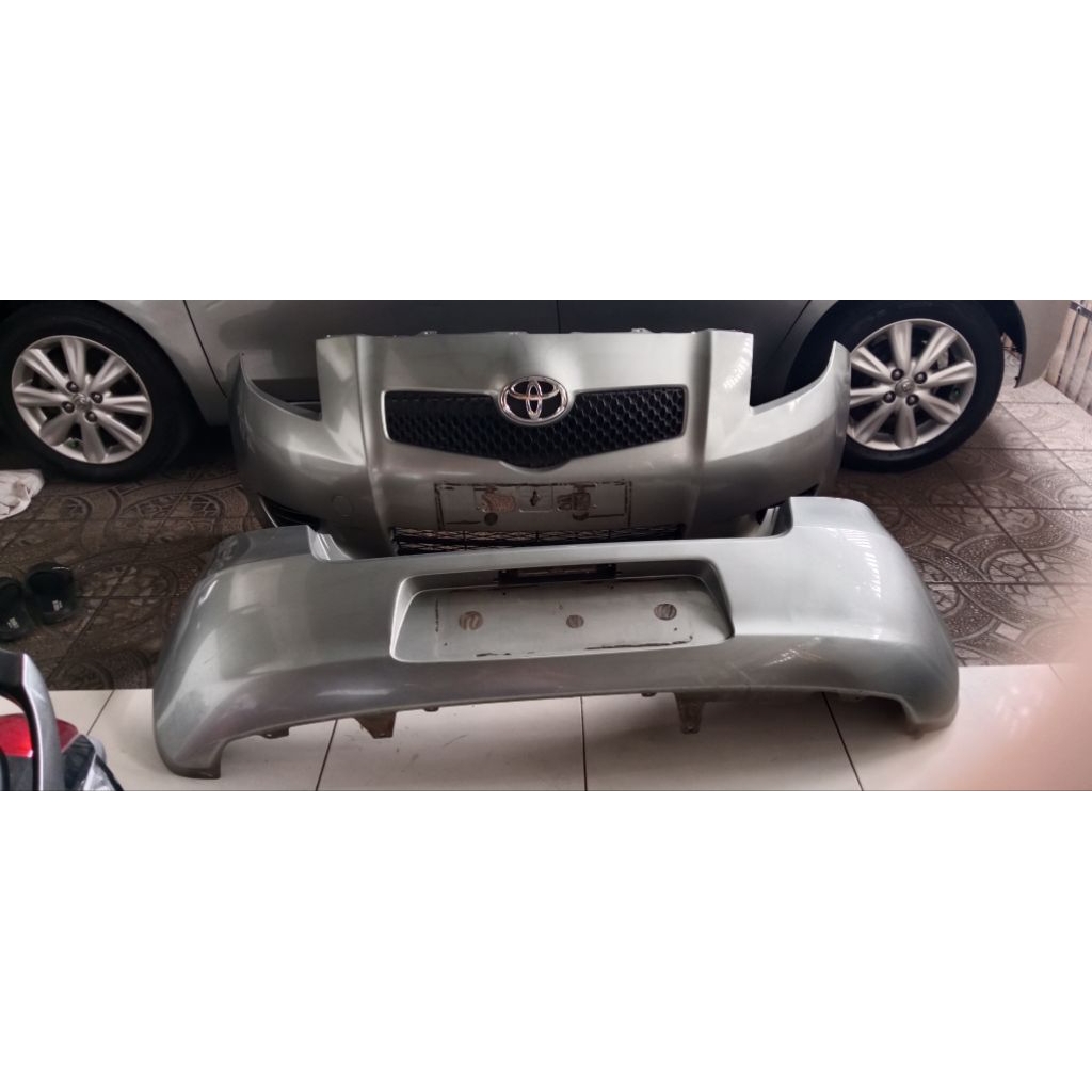 bemper set headlamp yaris 2007